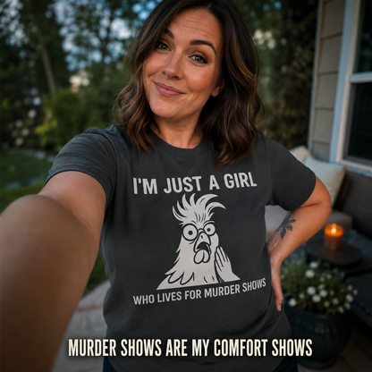Just a Girl Who Loves Murder Shows T-Shirt_ugc_outdoor
