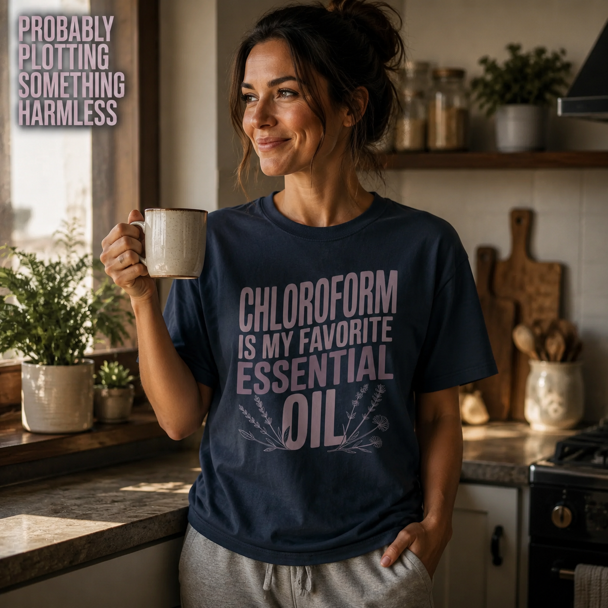 Chloroform Essential Oil T-Shirt_ls_indoor