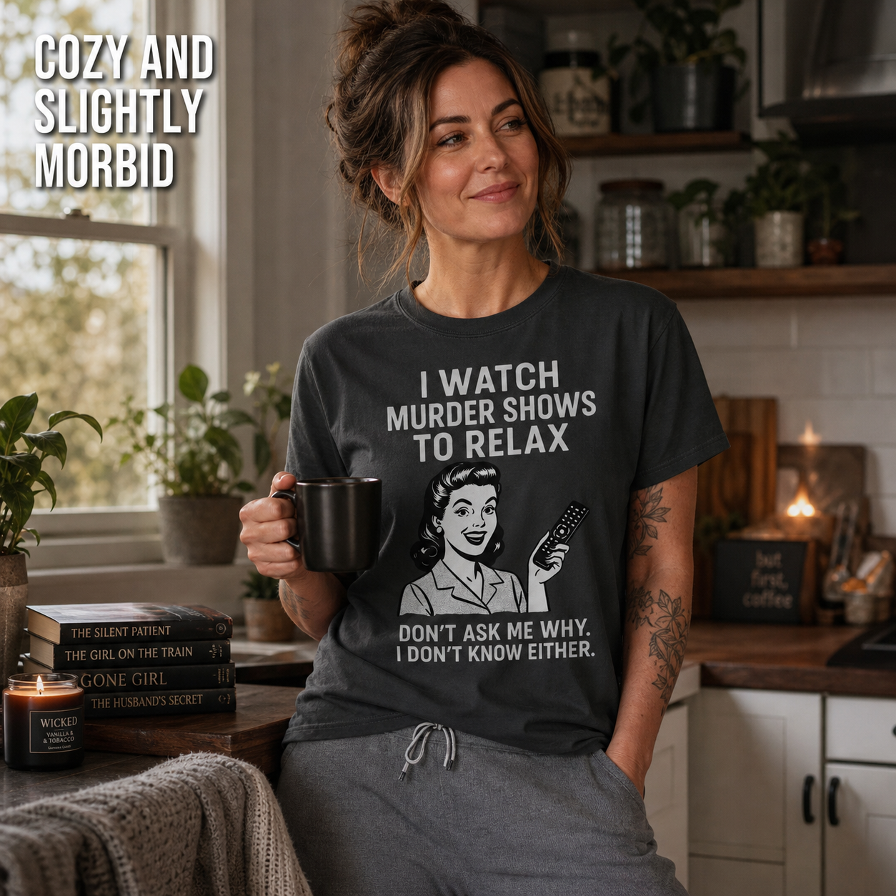Murder Shows & Chill T-Shirt_ls_indoor