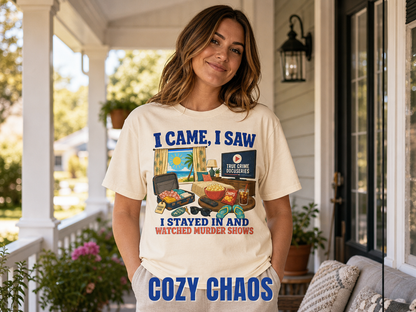 I Stayed In and Watched Murder Shows T-Shirt_active_outdoor