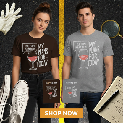True Crime & Wine Plans T-Shirt_extreme_za