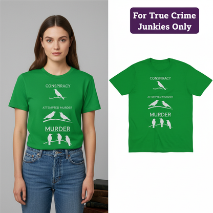 Crow Crime Scene T-Shirt_model_flat
