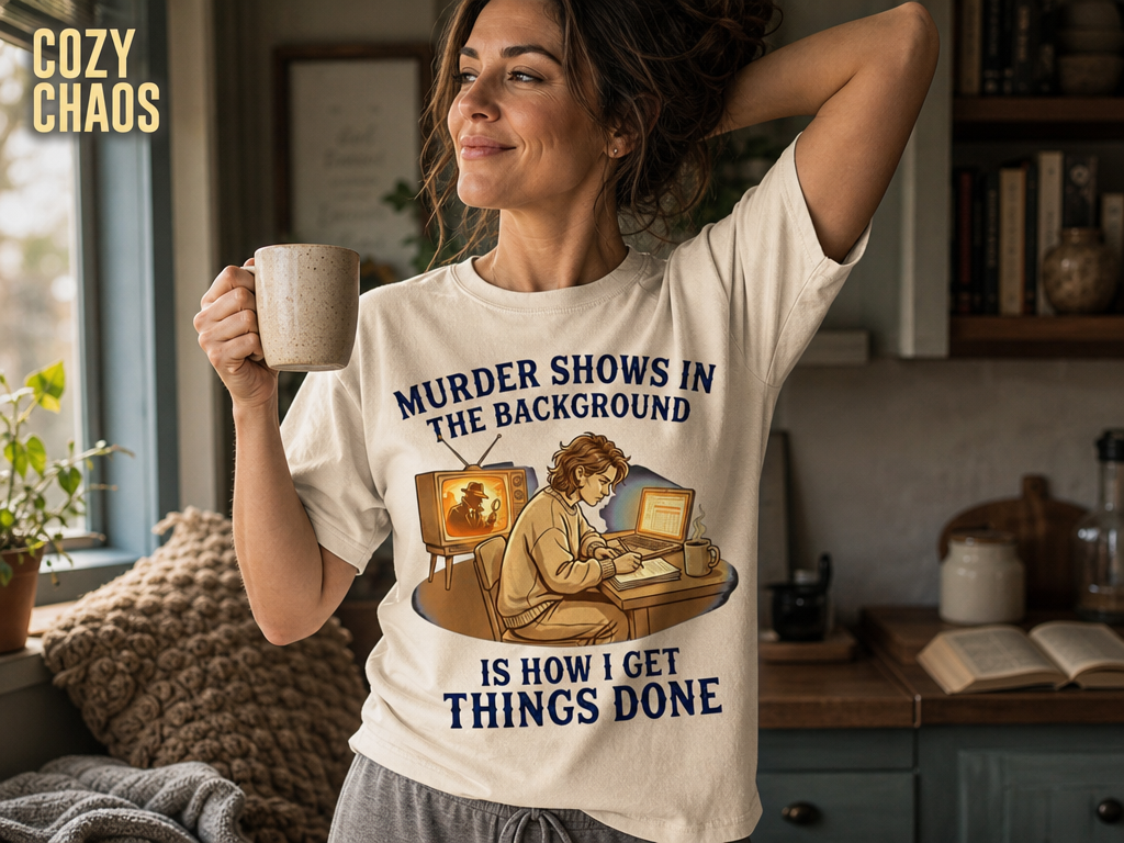Murder Shows Productivity Boost T-Shirt_ls_indoor