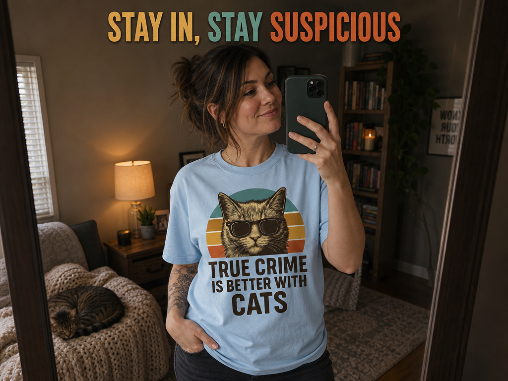 True Crime Cat Vibes T-Shirt_ugc_mirror