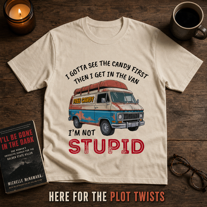Not Stupid Candy Van T-Shirt_style_flat