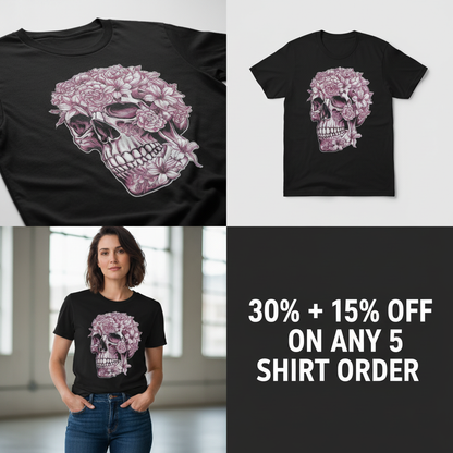 Floral Skull Bloom T-Shirt