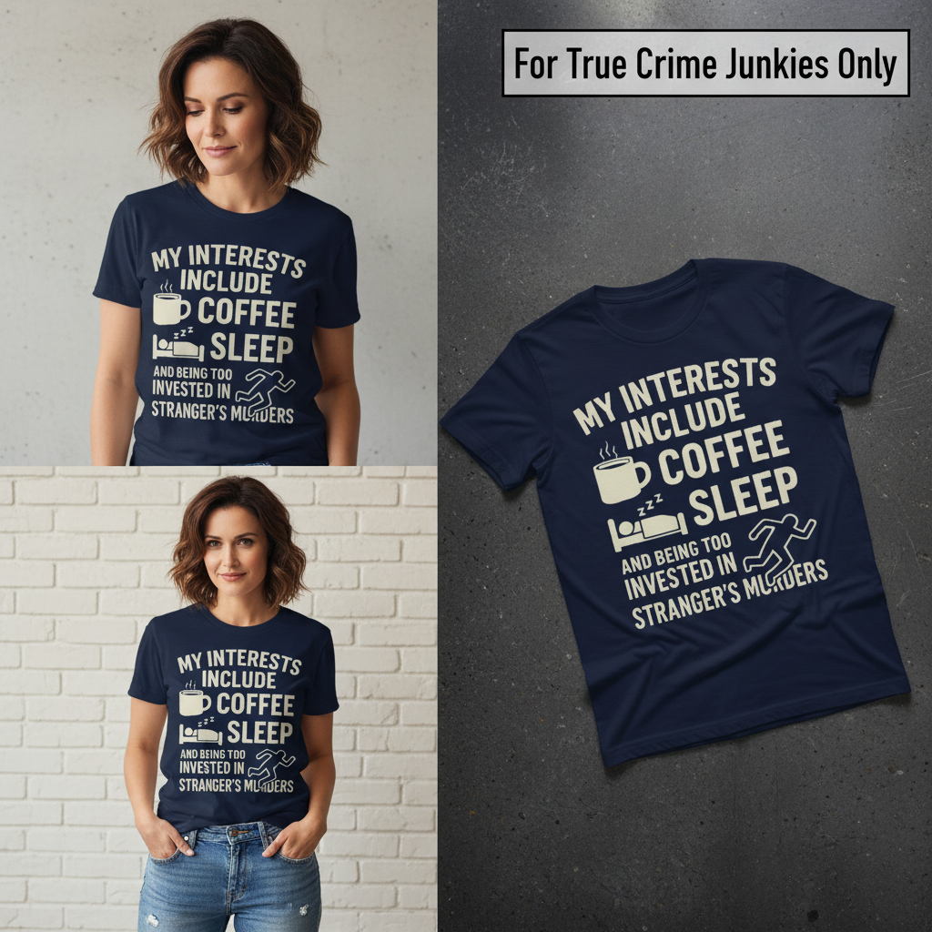 Coffee Sleep Murder Obsession T-Shirt_3_panel