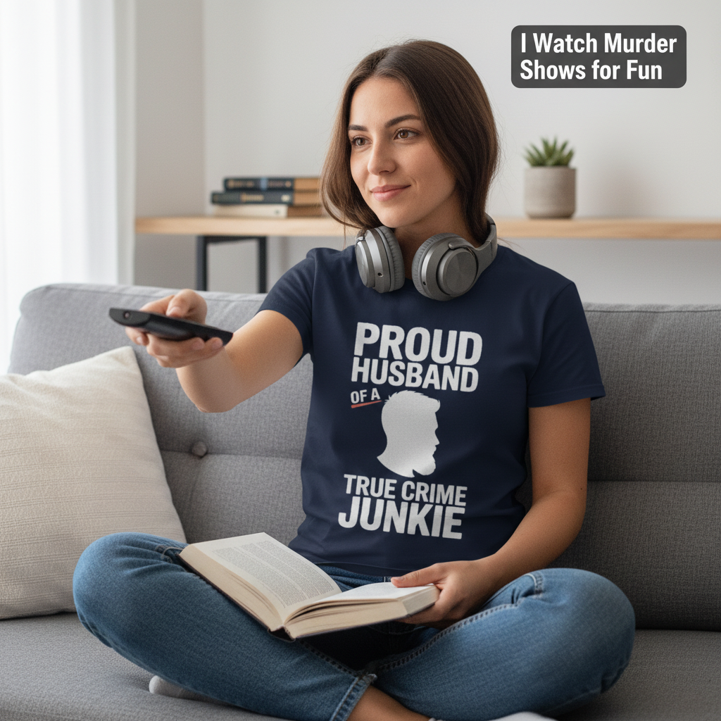 Proud Husband True Crime Junkie T-Shirt__use