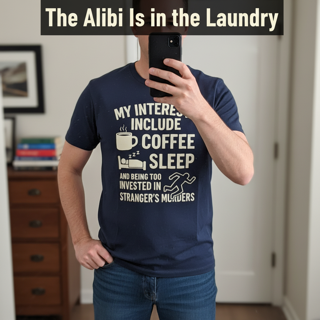 Coffee Sleep Murder Obsession T-Shirt_mirror_selfie