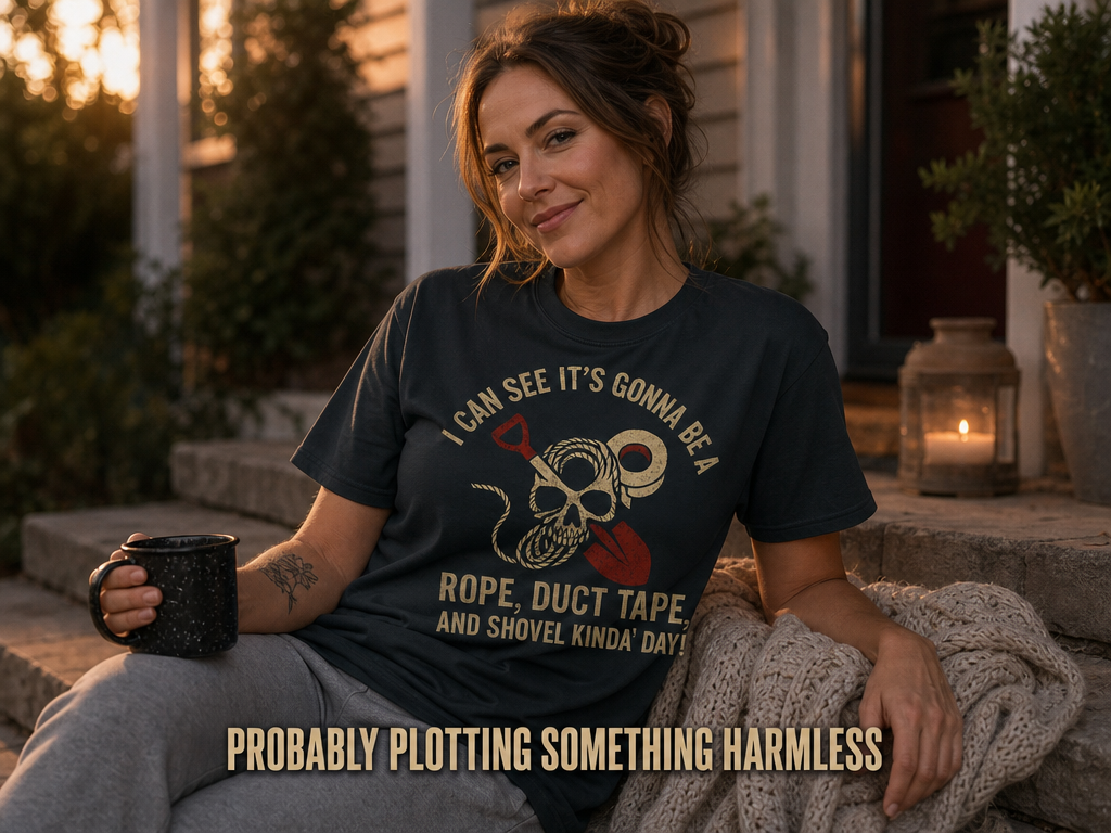 Rope, Duct Tape & Shovel T-Shirt_ls_golden