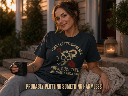 Rope, Duct Tape & Shovel T-Shirt_ls_golden