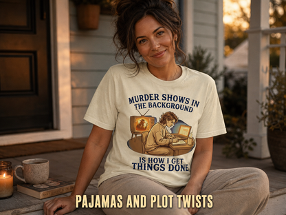 Murder Shows Productivity Boost T-Shirt_ls_golden