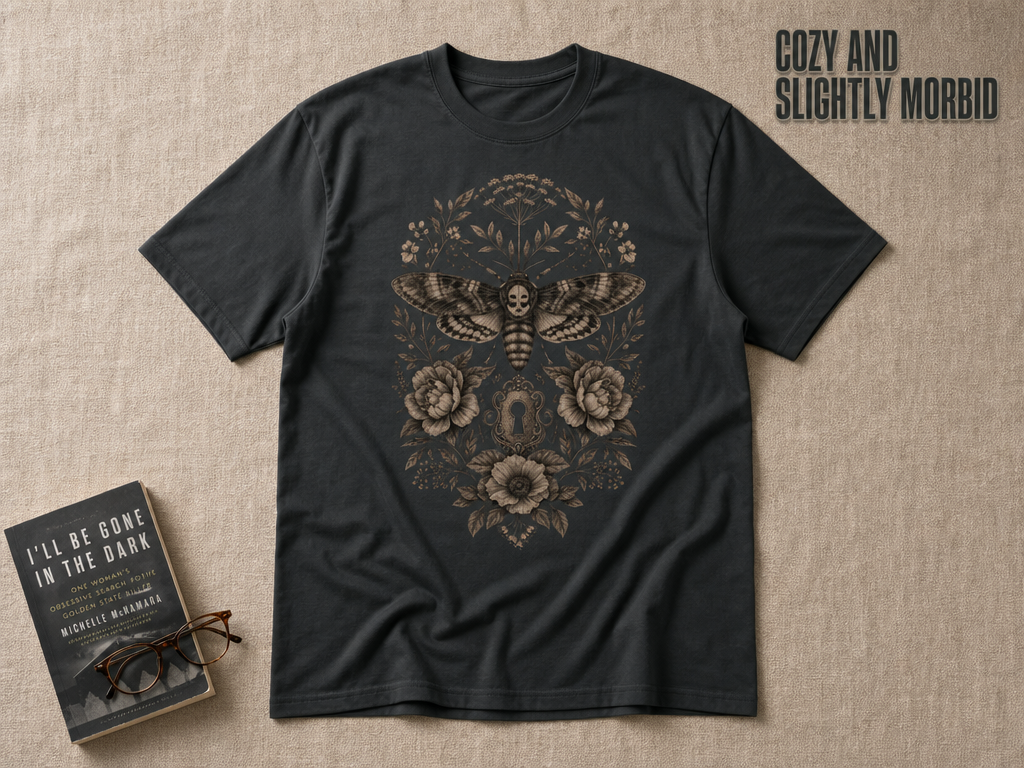 Gothic Death's Head Moth T-Shirt_min_flat