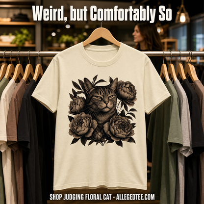 Judging Floral Cat T-Shirt_boutique_rack