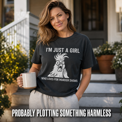Just a Girl Who Loves Murder Shows T-Shirt_active_outdoor