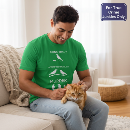 Crow Crime Scene T-Shirt_pet_companion