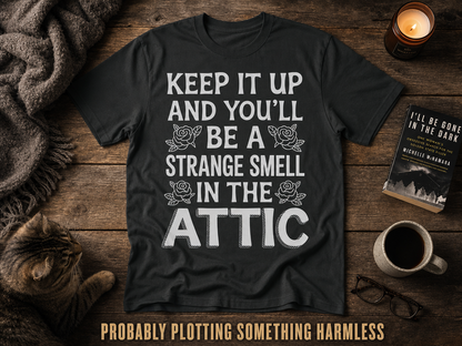 Strange Smell in the Attic T-Shirt_style_flat
