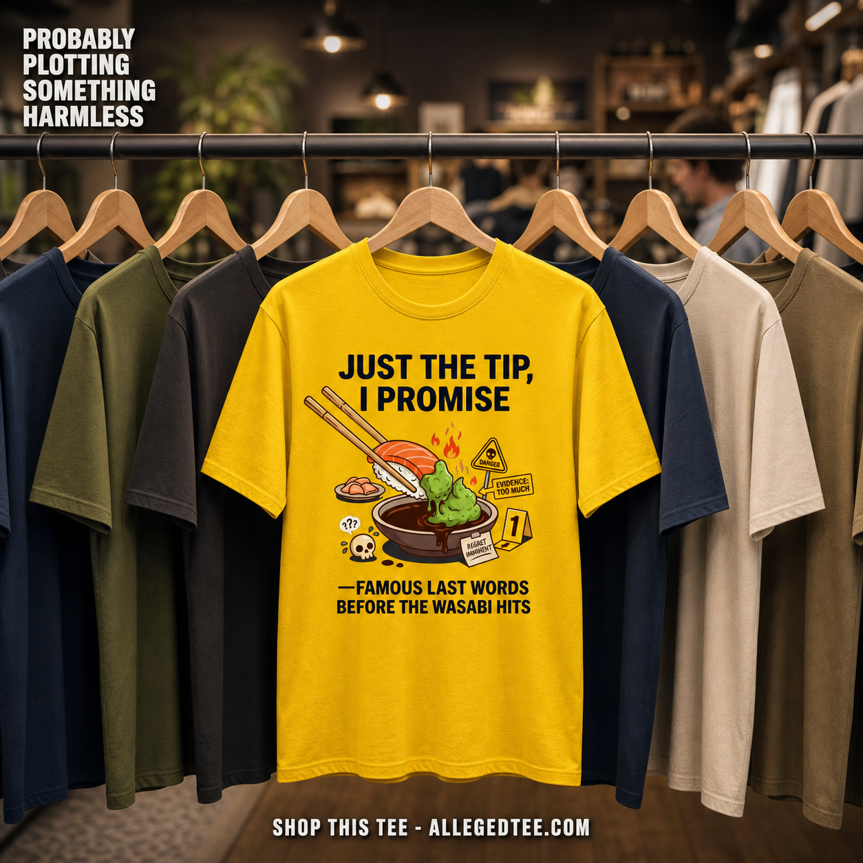 Just the Tip Wasabi Warning T-Shirt_boutique_rack