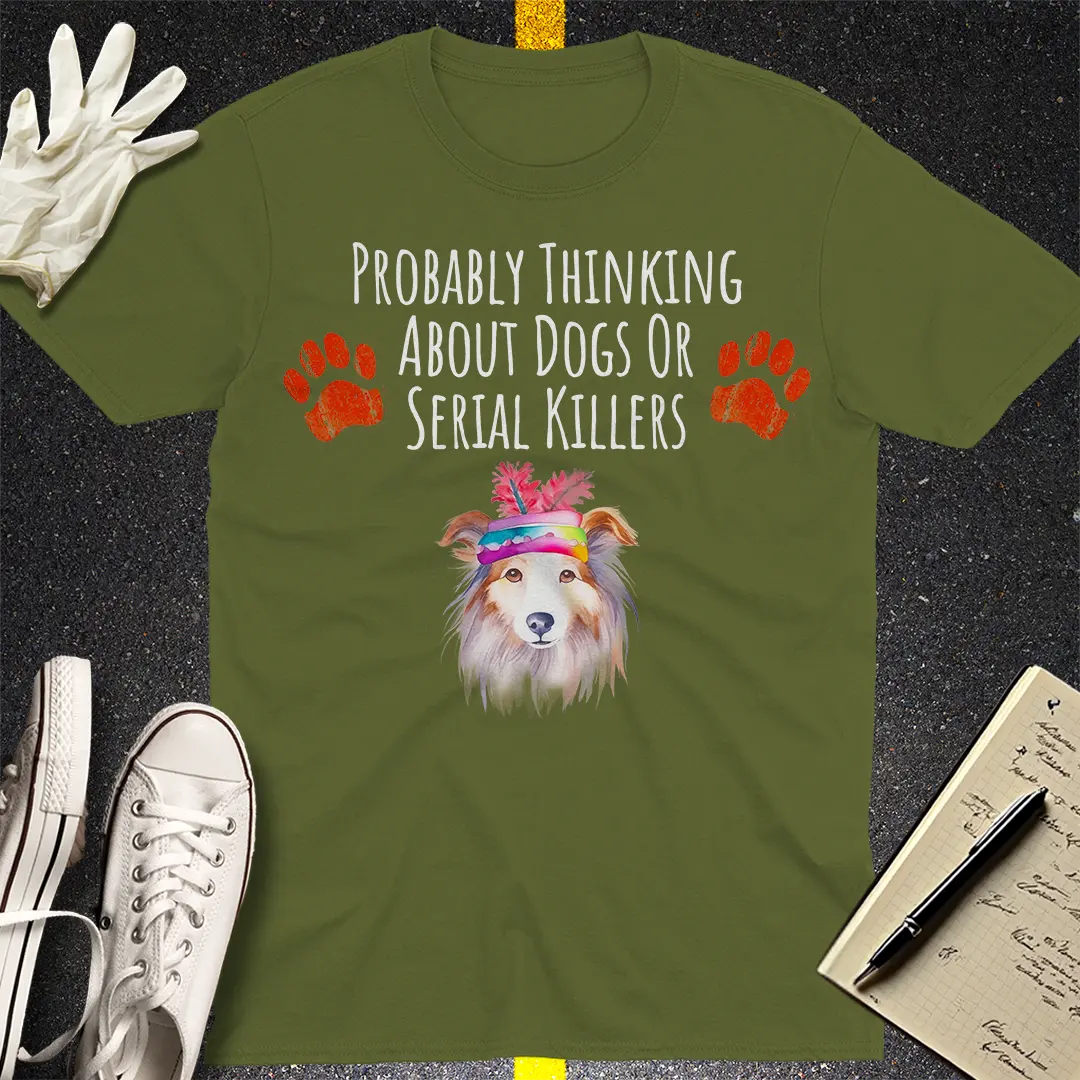 Crows Before Bros T-shirt - Military Green