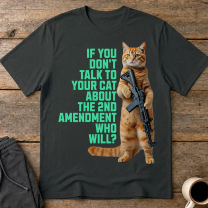 Armed & Purrpared - 2nd Amendment Cat T-shirt - Black