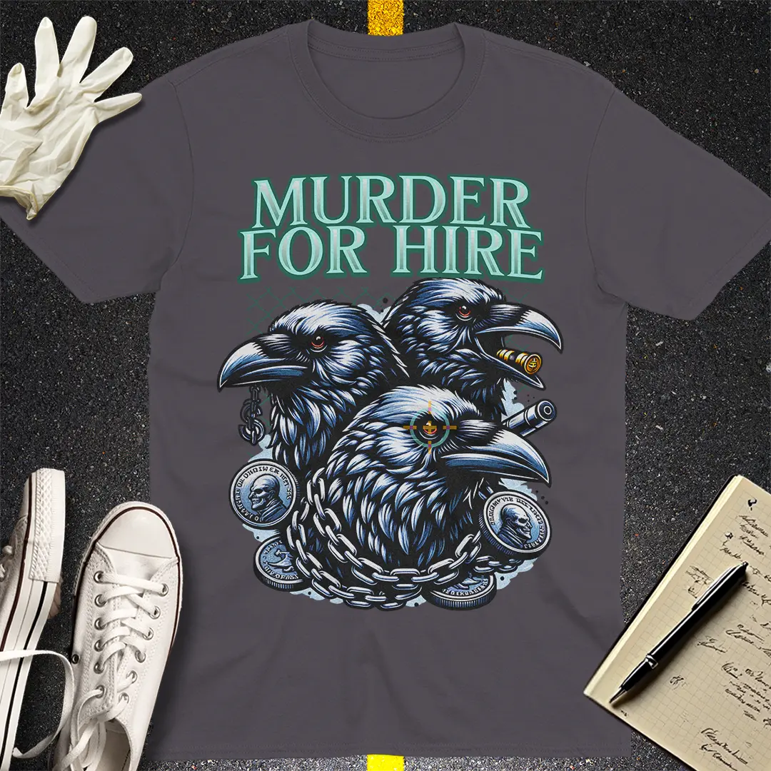 Crows Before Bros T-shirt - Charcoal