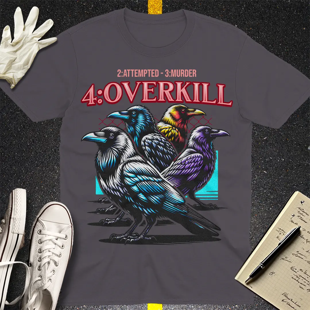 Crows Before Bros T-shirt - Charcoal
