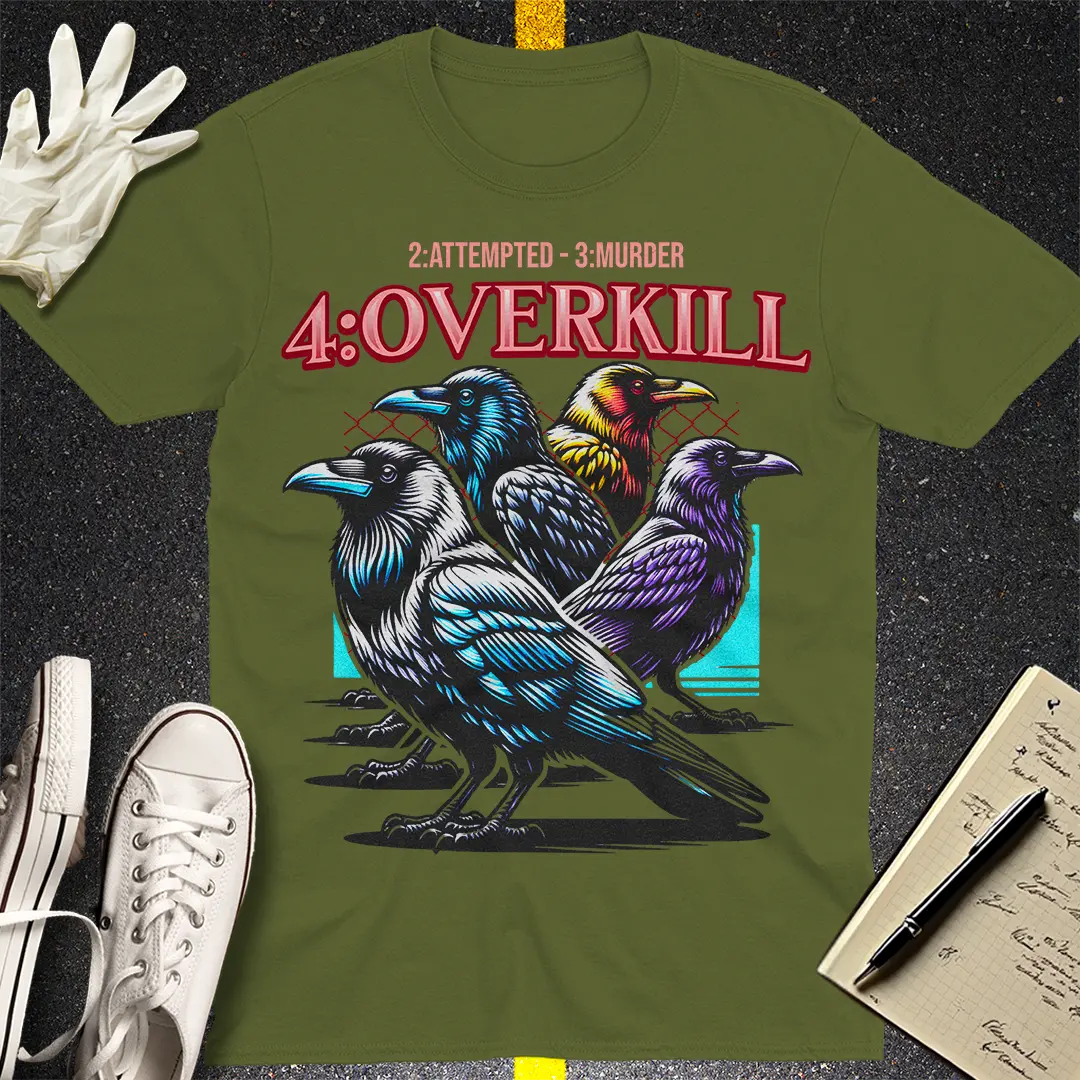 Crows Before Bros T-shirt - Military Green