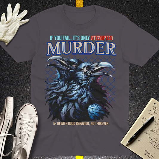 Crows Before Bros T-shirt - Charcoal