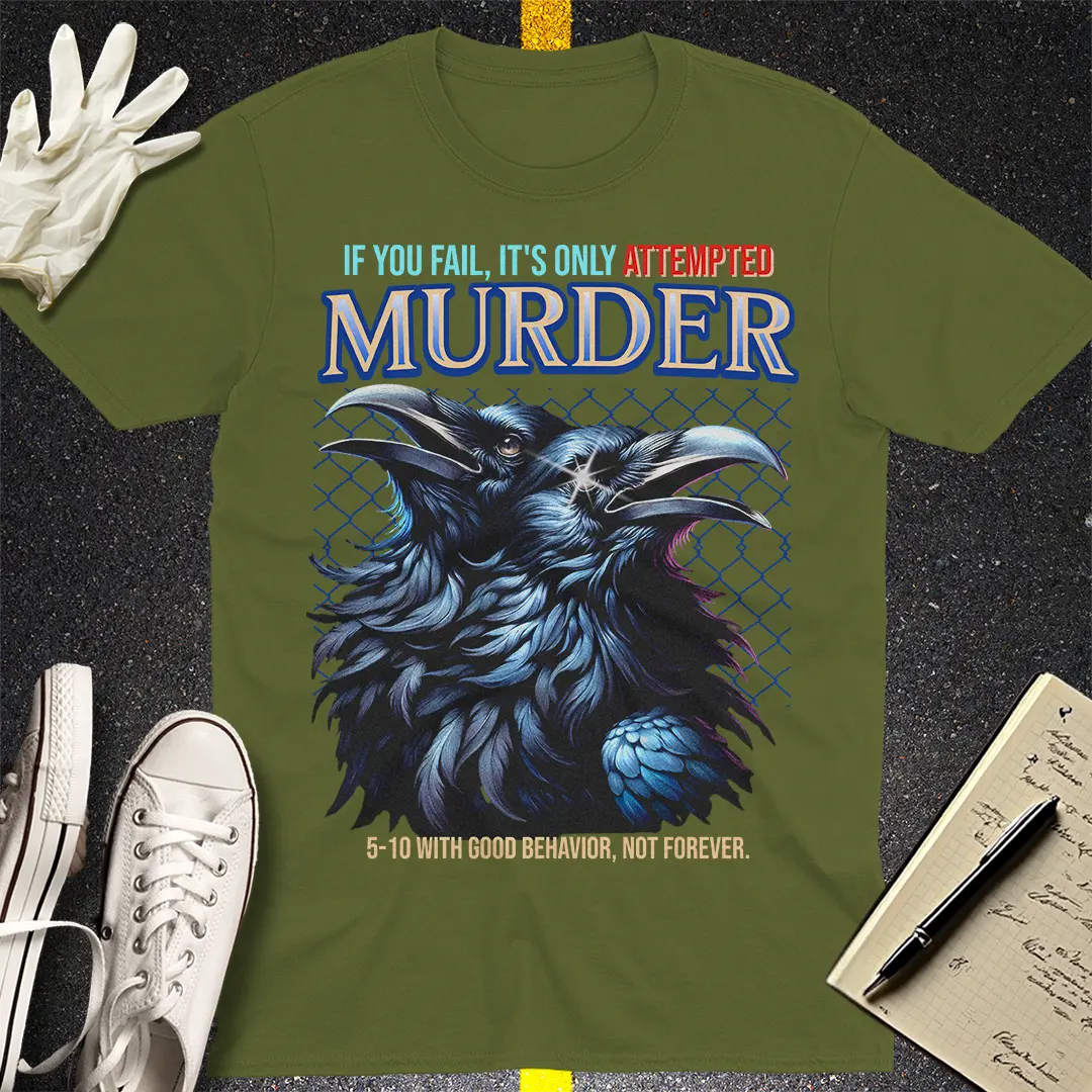 Crows Before Bros T-shirt - Military Green