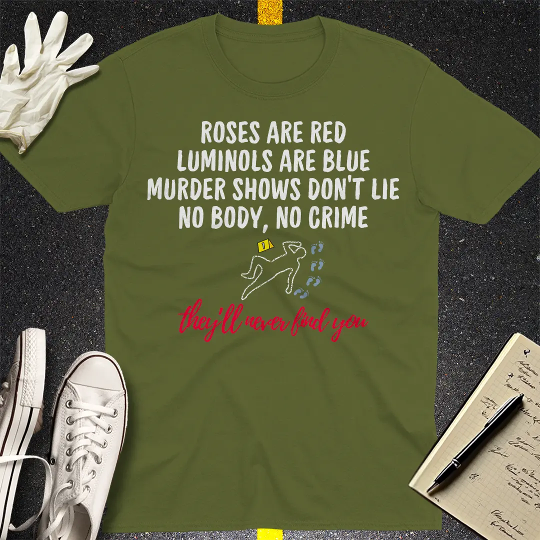 Crows Before Bros T-shirt - Military Green