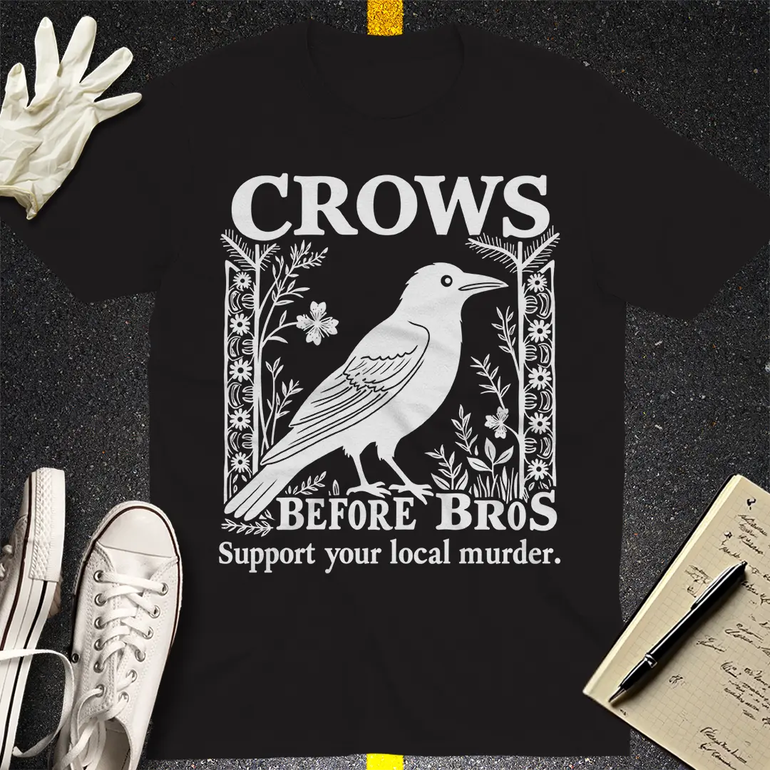 Crows Before Bros T-shirt - Black