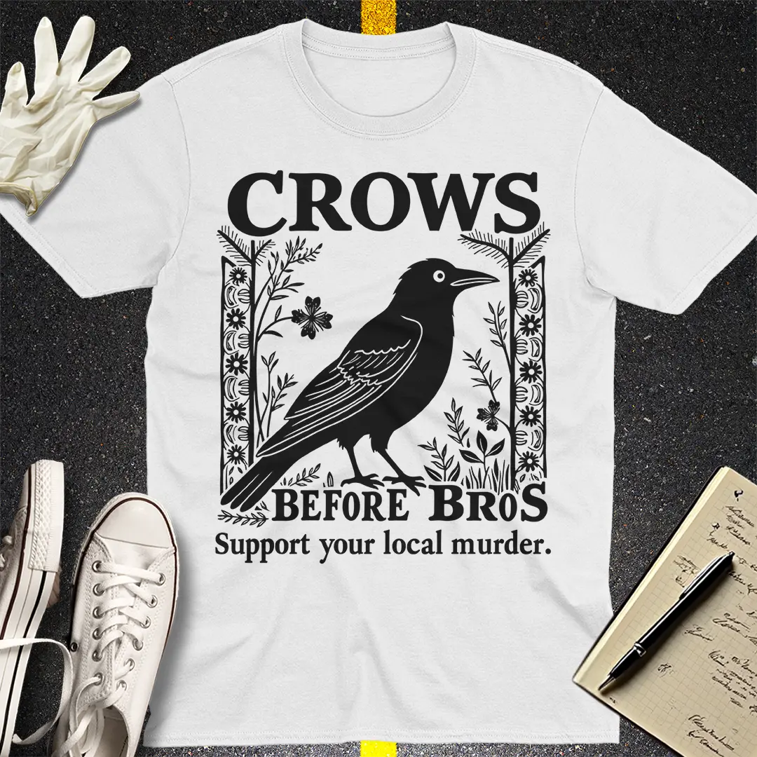 Crows Before Bros T-shirt - White