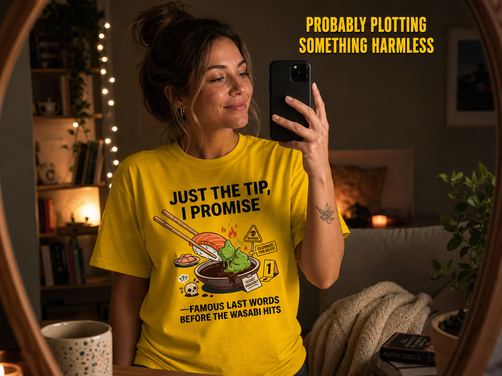 Just the Tip Wasabi Warning T-Shirt_ugc_mirror