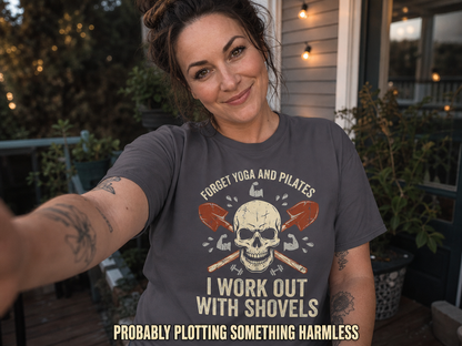 Shovel Workout Skull T-Shirt_ugc_outdoor