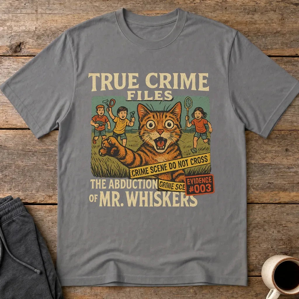 The Abduction of Mr. Whiskers T-Shirt - Charcoal