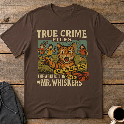 The Abduction of Mr. Whiskers T-Shirt - Dark Chocolate