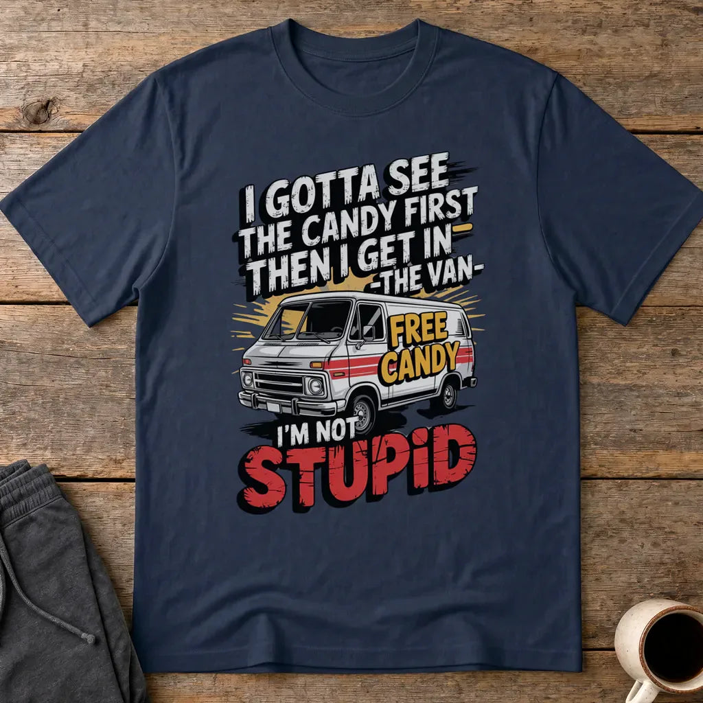 Not Stupid Candy Van T-Shirt - Navy