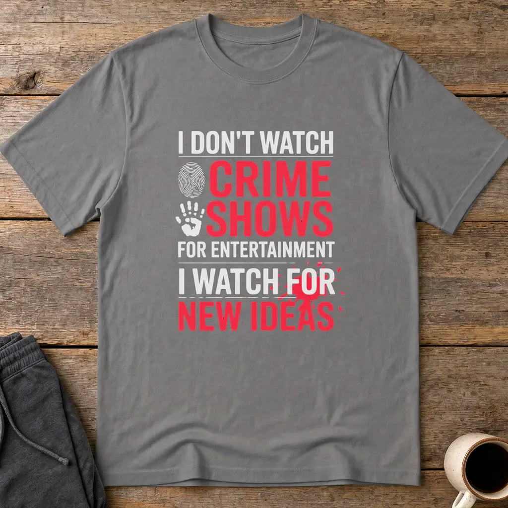 Crime Show Inspiration T-Shirt - Charcoal