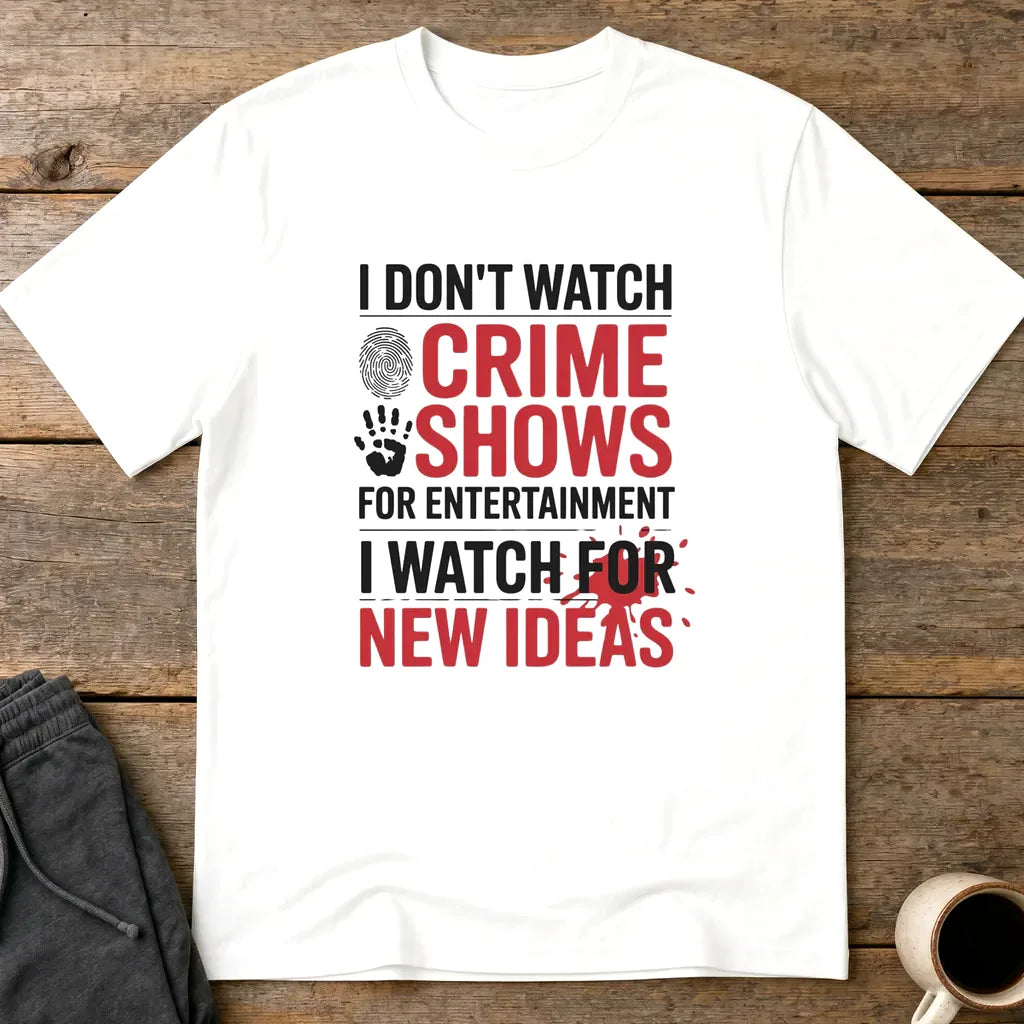 Crime Show Inspiration T-Shirt - White