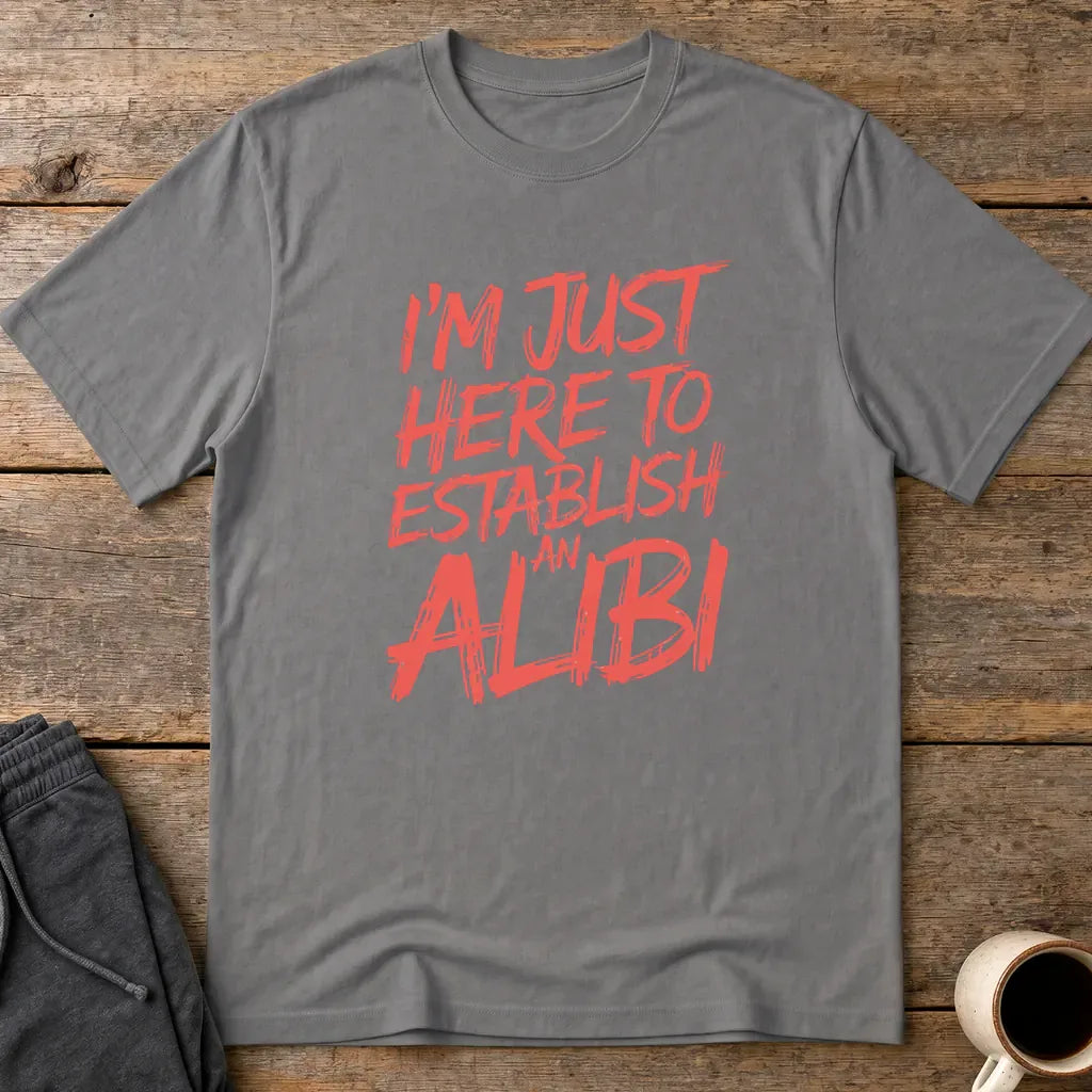 Establish an Alibi T-Shirt - Charcoal