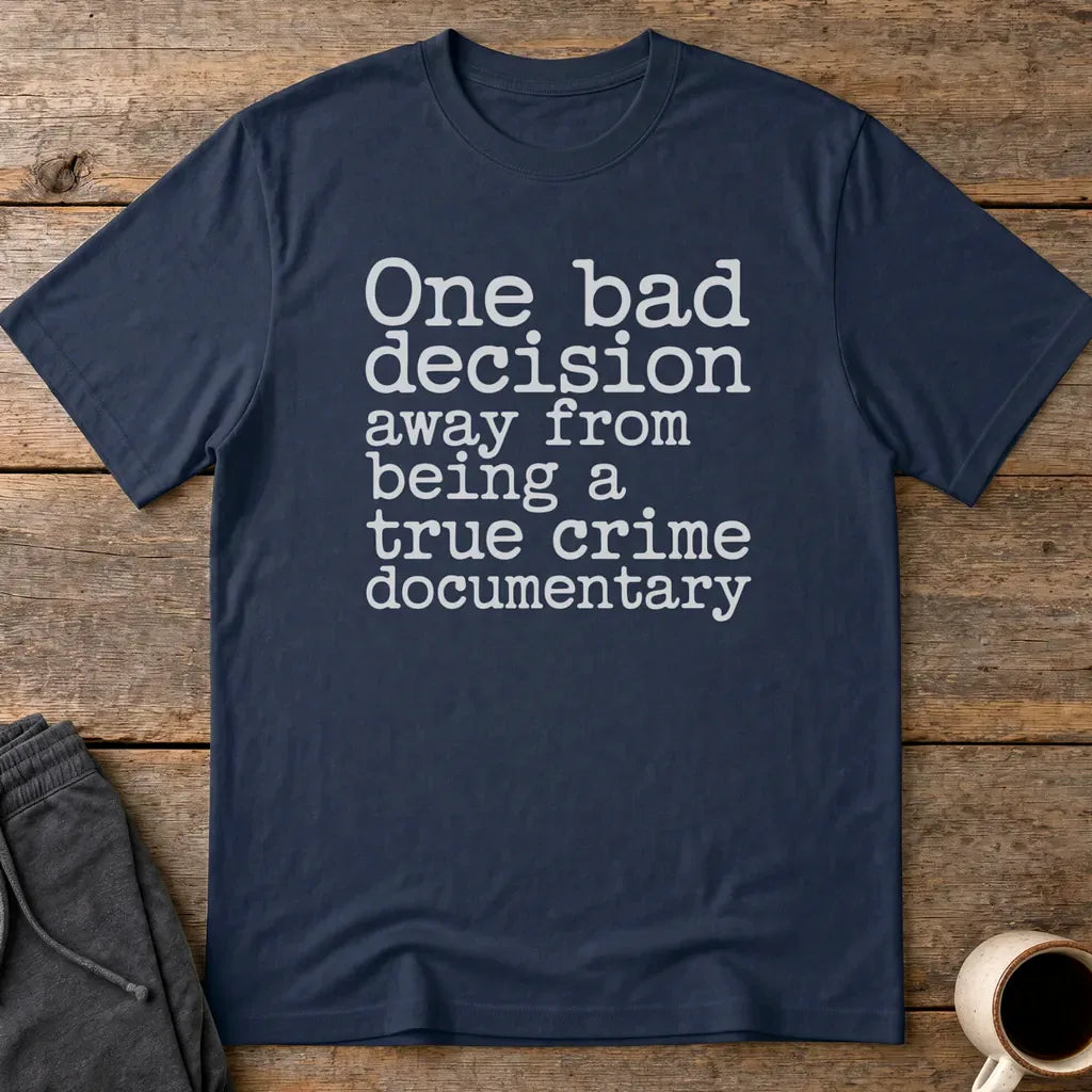 True Crime Vibes T-Shirt - Navy