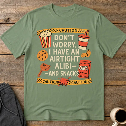 Airtight Alibi Snack T-Shirt - Military Green