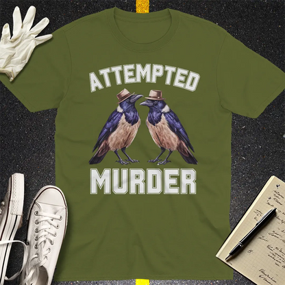 Crows Before Bros T-shirt - Military Green