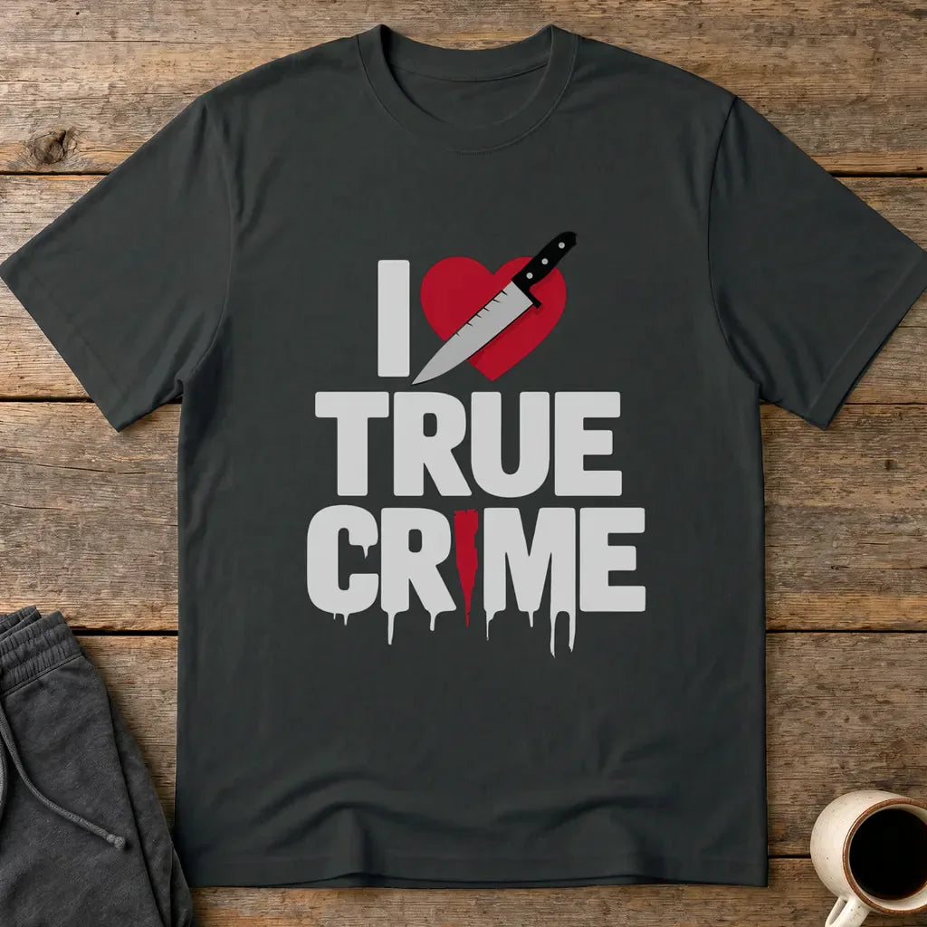 I Love True Crime T-Shirt - Black