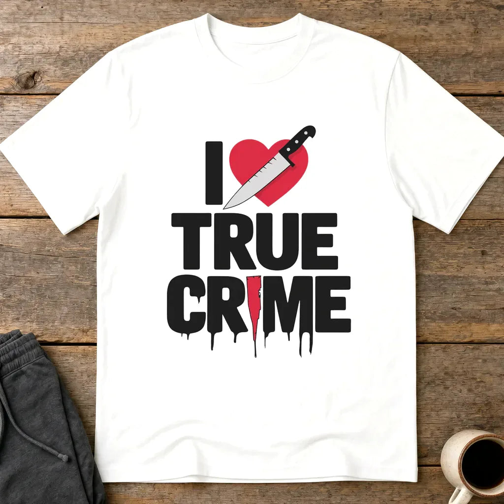 I Love True Crime T-Shirt - White