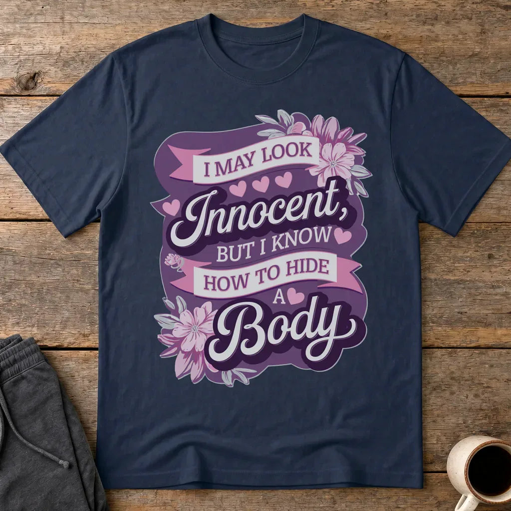 Innocent But Deadly T-Shirt - Navy