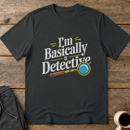 Basically a Detective T-Shirt - Black
