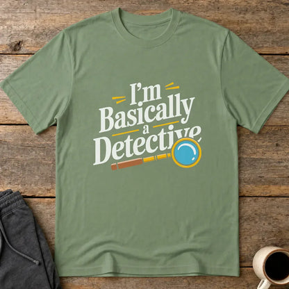 Basically a Detective T-Shirt - Military Green