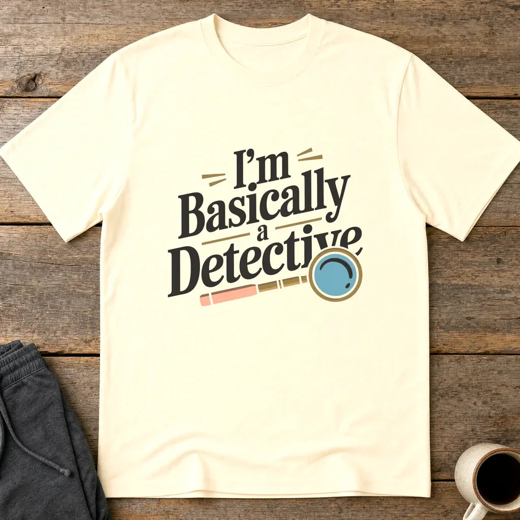 Basically a Detective T-Shirt - Natural