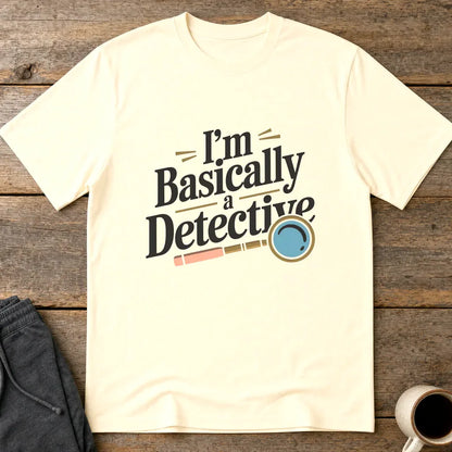 Basically a Detective T-Shirt - Natural